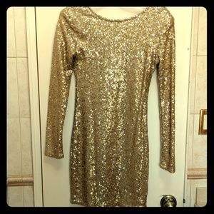 Gold Sequin Dress